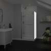 Reveal Sleek 71 Return Panel for 36 in. Base with Clear glass in Brushed Nickel