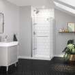 Reveal Sleek 71 Return Panel for 36 in. Base with Clear glass in Brushed Nickel