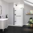 Reveal Sleek 71 Return Panel for 36 in. Base with Clear glass in Matte Black