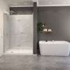 Capella 78 56-59 x 78 in. 8 mm Pivot Shower Door for Alcove Installation with GlassShield(R) glass in Brushed Nickel
