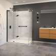 Capella 78 56-59 x 78 in. 8 mm Pivot Shower Door for Alcove Installation with GlassShield(R) glass in Matte Black