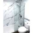 Capella 78 Screen and Return Panel for 36 in. Base with GlassShield(R) glass in Chrome