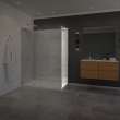 Capella 78 Screen and Return Panel for 36 in. Base with GlassShield(R) glass in Brushed Nickel