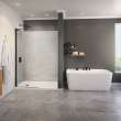 Capella 78 Screen and Return Panel for 36 in. Base with GlassShield(R) glass in Matte Black