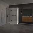 Capella 78 Screen and Return Panel for 36 in. Base with GlassShield(R) glass in Matte Black