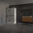 Capella 78 Screen and Return Panel for 36 in. Base with GlassShield(R) glass in Matte Black