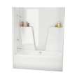 BG6034C AcrylX Alcove Center Drain One-Piece Tub Shower in White
