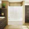 TSEA63 60 x 34 AcrylX Alcove Left-Hand Drain One-Piece Tub Shower in White
