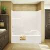 TSEA72 72 x 36 AcrylX Alcove Right-Hand Drain One-Piece Whirlpool Tub Shower in White