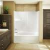 TSTEA63 60 x 34 AcrylX Alcove Left-Hand Drain One-Piece Whirlpool Tub Shower in White