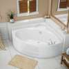 VO5050 5 FT AcrylX Corner Center Drain Bathtub in White
