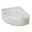 VO5050 5 FT AcrylX Corner Center Drain Bathtub in White