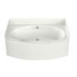 VO6042 5 FT AcrylX Alcove Center Drain Bathtub in White
