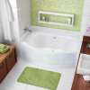 VO6042 5 FT AcrylX Alcove Center Drain Whirlpool Bathtub in White