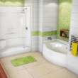 VO6042 5 FT AcrylX Alcove Center Drain Whirlpool Bathtub in White