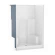 SS3648 AcrylX Alcove Center Drain One-Piece Shower in White