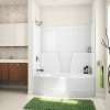 TSOT6042 AcrylX Alcove Right-Hand Drain One-Piece Tub Shower in White