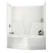 TSOT6042 AcrylX Alcove Right-Hand Drain One-Piece Tub Shower in White