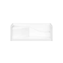 Olio 6030 Seated Base AcrylX Alcove Shower Base with Right-Hand Drain in White