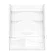 Olio 6030 Seated Base AcrylX Alcove Shower Base with Left-Hand Drain in White