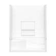Olio 6030 Seated Base AcrylX Alcove Shower Base with Left-Hand Drain in White