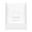 Olio 6030 AcrylX Alcove Left-Hand Drain Bathtub in White