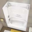 KDTS 3060 AcrylX Alcove Left-Hand Drain Four-Piece Tub Shower in White