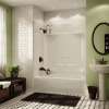 KDTS 3260 AFR AcrylX Alcove Left-Hand Drain Four-Piece Tub Shower in White