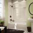 KDTS 3260 AFR AcrylX Alcove Right-Hand Drain Four-Piece Tub Shower in White