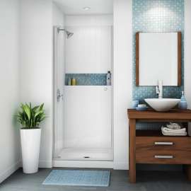 SPL 3232 AcrylX Alcove Shower Base with Center Drain in White