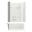 KDS 3448 AFR AcrylX Alcove Center Drain Four-Piece Shower in White