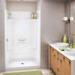KDS 3448 AFR AcrylX Alcove Center Drain Four-Piece Shower in White