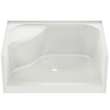 SPS 3448 AcrylX Alcove Shower Base with Center Drain in White