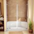 KDS 3460 AcrylX Alcove Center Drain Four-Piece Shower in White