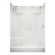 KDS 3460 AcrylX Alcove Right-Hand Drain Four-Piece Shower in White