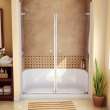 KDS 3460 AcrylX Alcove Left-Hand Drain Four-Piece Shower in White
