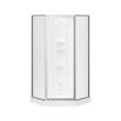 Summit 38 x 38 Polystyrene Center Drain Shower Kit in White with Clear glass in Chrome