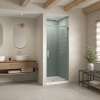 B3Round 3636 Acrylic Alcove Shower Base in White with Center Drain