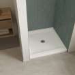 B3Round 3636 Acrylic Alcove Shower Base in White with Center Drain
