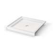 B3Round 3636 Acrylic Alcove Shower Base in White with Center Drain