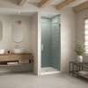 B3Round 3636 Acrylic Alcove Shower Base in White with Anti-slip Bottom with Center Drain