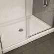 B3Round 4832 Acrylic Alcove Shower Base in White with Center Drain