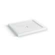 B3Round 4832 Acrylic Corner Left Shower Base in White with Anti-slip Bottom with Center Drain