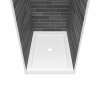 B3Round 4836 Acrylic Alcove Deep Shower Base in White with Center Drain