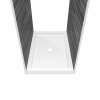 B3Round 4836 Acrylic Tunnel Shower Base in White with Center Drain