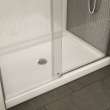 B3Round 4836 Acrylic Alcove Shower Base in White with Anti-slip Bottom with Center Drain