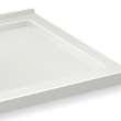 B3Round 4836 Acrylic Corner Left Shower Base in White with Anti-slip Bottom with Center Drain