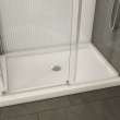B3Round 4836 Acrylic Corner Right Shower Base in White with Anti-slip Bottom with Center Drain