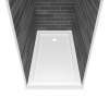 B3Round 6036 Acrylic Alcove Deep Shower Base in White with Back End Drain