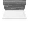 B3Round 6036 Acrylic Wall Mounted Shower Base in White with Right-Hand Drain
